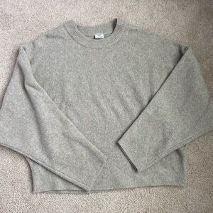 Abercrombie & Fitch Tan Crewneck Dolman Sweater
